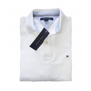 TOMMY HILFIGER BIALA MESKA KOSZULKA POLO